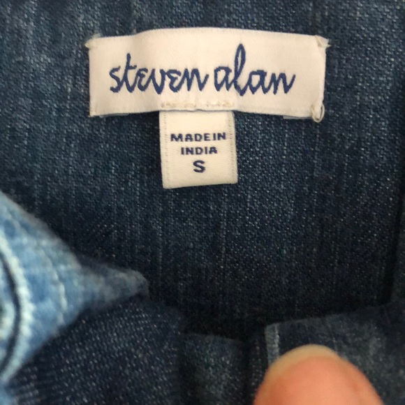 Steven  Alan Denim Skirt with belt - Picture 4 of 10